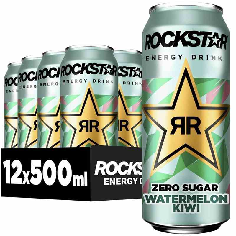 AKTION Rockstar Energy Drink Watermelon Kiwi 500 ml - Snack online kaufen