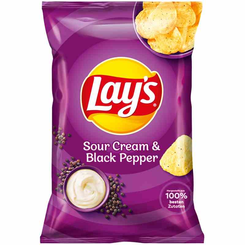 Lays Sour Cream & Black Pepper 150g - Snack online kaufen