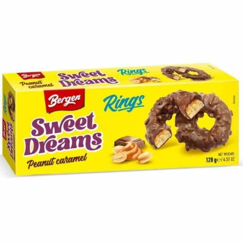 Bergen Milk Choco Rings Caramel&Peanuts 126 g - Snack online kaufen