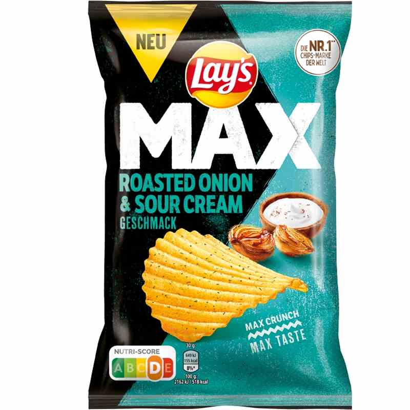Lays Max Roasted Onion+Sourcream110G  - Snack online kaufen