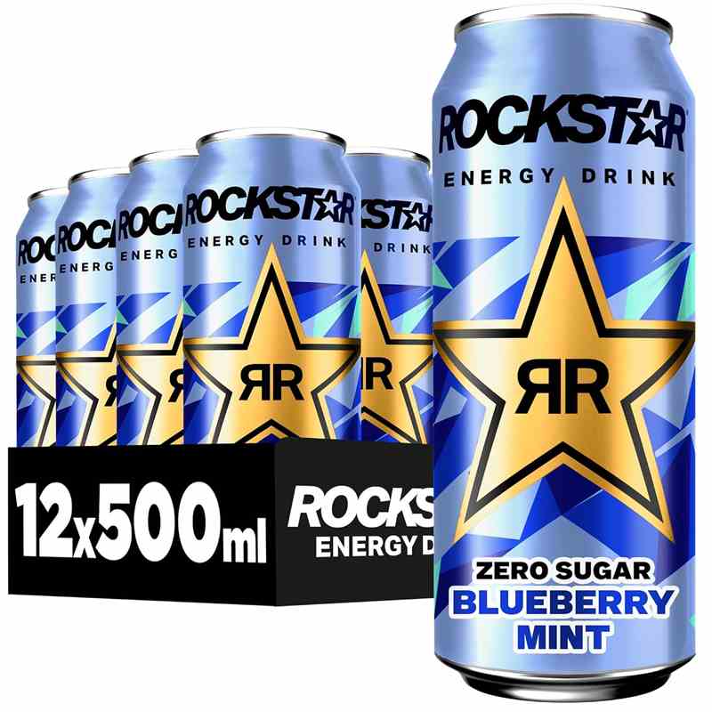 AKTION Rockstar Energy Drink Blueberry Mint Zero 500 ml - Snack online kaufen