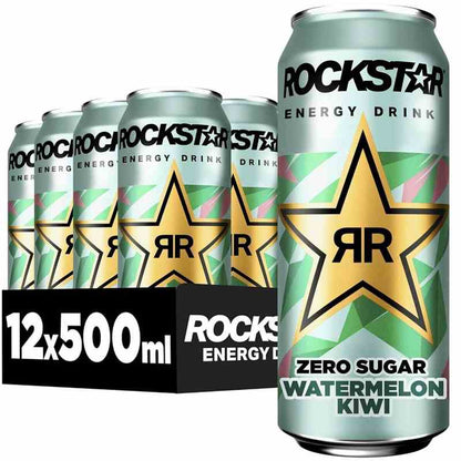 AKTION Rockstar Energy Drink Watermelon Kiwi 500 ml - Snack online kaufen