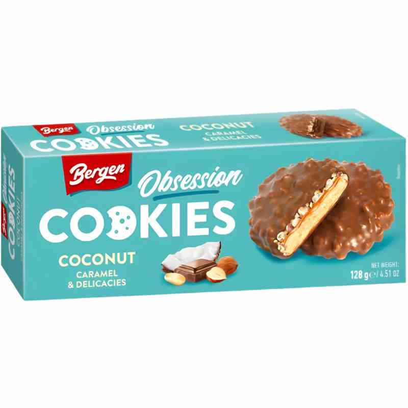 Bergen Obsession Caramel & Coconut 128 g - Snack online kaufen